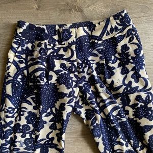 Loft floral print Linen trousers size 2P